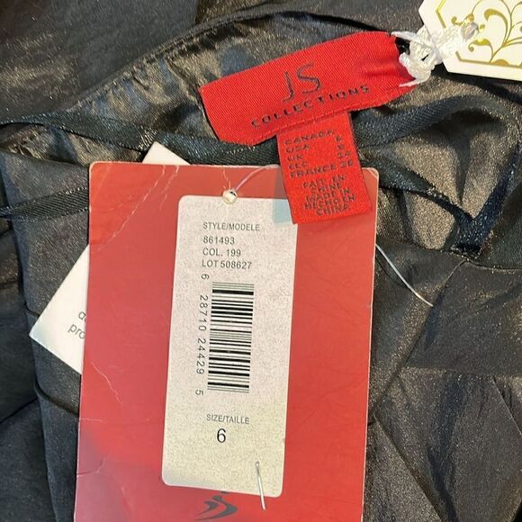 JS Collections Black Halter Neck Ruffle Bottom Mini Dress - Picture 6 of 6